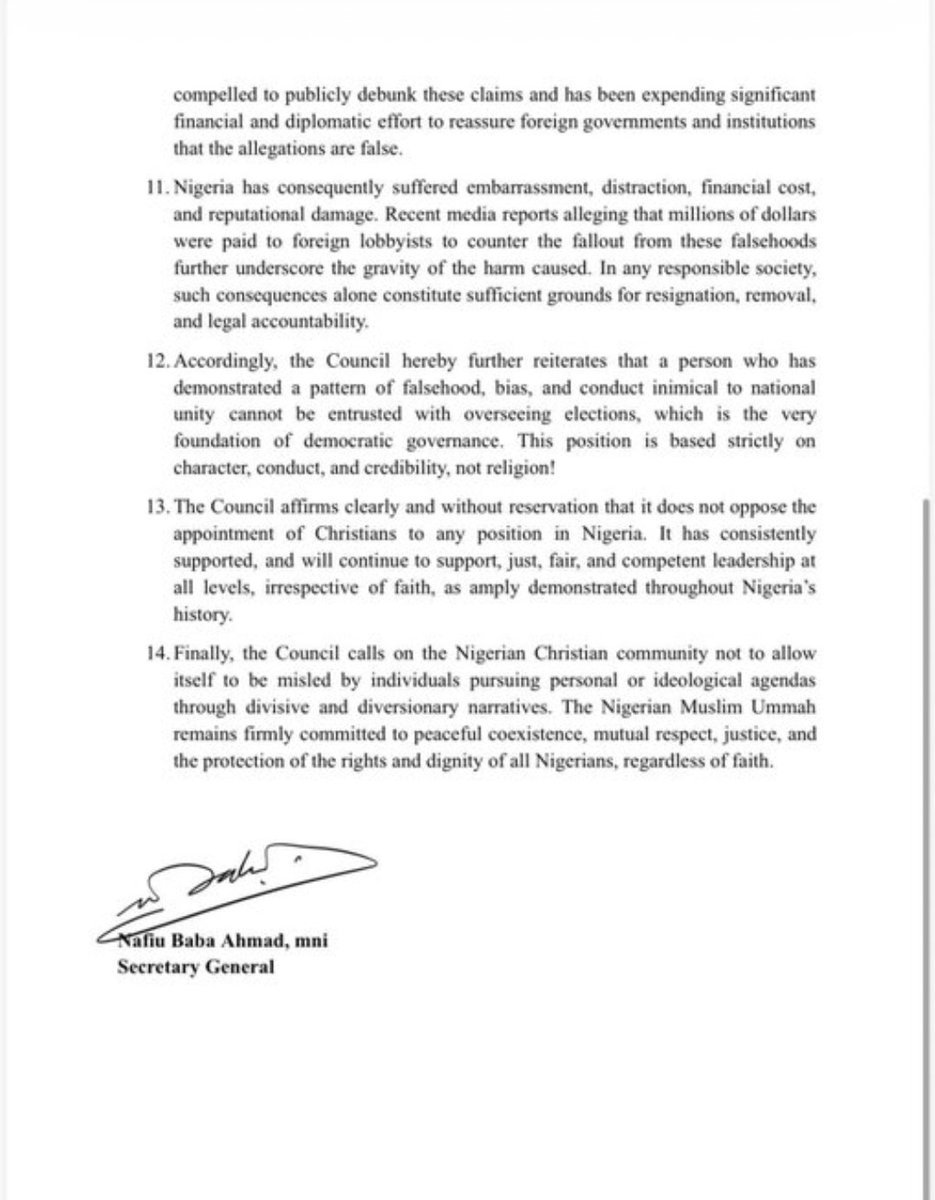 Arewa_Source's tweet photo. Official press release by Supreme Council for Sharia in Nigeria.

INEC CHAIRMAN MUST GO. https://t.co/eHTvmD6zW1