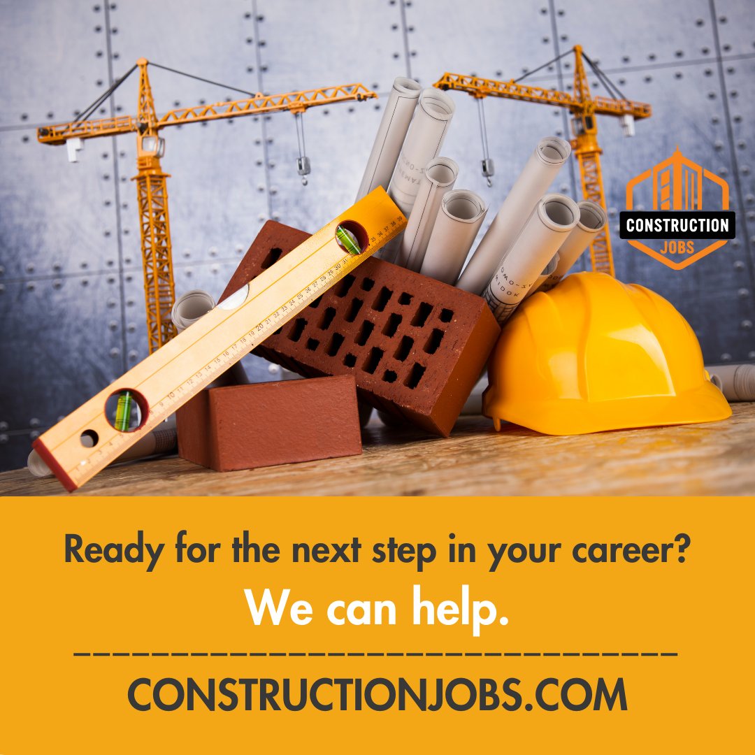 Looking for a new career in construction? Let us help you.

Creating an account, uploading your resume, and applying is always free at constructionjobs.com. Get started now at constructionjobs.com/candidate_regi…

#constructionjobs #constructioncareers #jobsearch #jobboard