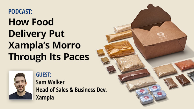 PackStrat's tweet image. In this exclusive interview, Sam Walker of Xampla explains how food delivery tested the mettle of the company's PFAS- and plastic-free Morro Coatings. Learn more: brnw.ch/21wZGtB

#Coatings #SustainablePackaging #FoodservicePackaging
