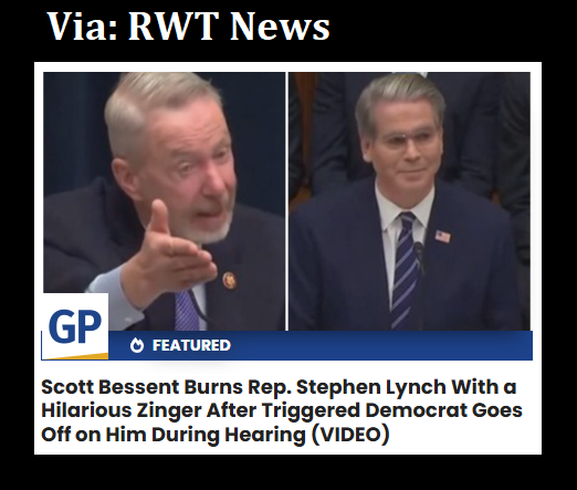 RWTNews's tweet image. Rep. Stephen Lynch grew flustered by Bessent’s refusal to play ball with a leading question on Trump and crypto. He yelled and constantly interrupted the Treasury Secretary for several seconds.