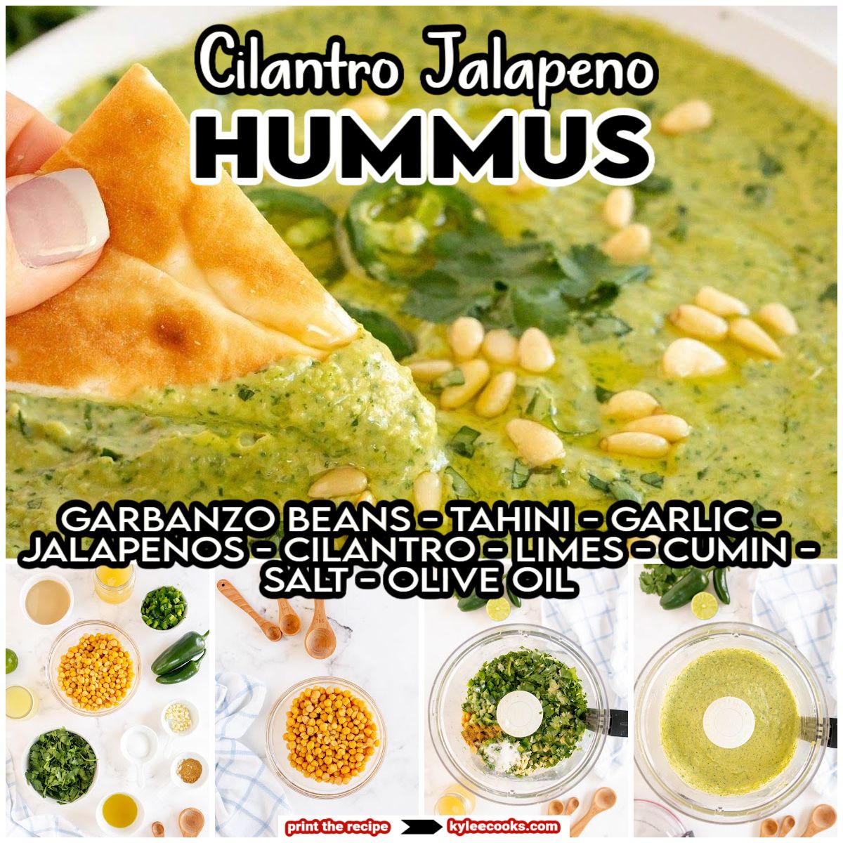 kyleecooks's tweet image. Cilantro Jalapeno Hummus – your new favorite snack! Easy to make, packed with flavor, and perfect with chips or veggies. 🌶️🥕 #Cilantro #Jalapeno #Hummus #Recipe #KyleeCooks kyleecooks.com/cilantro-jalap…