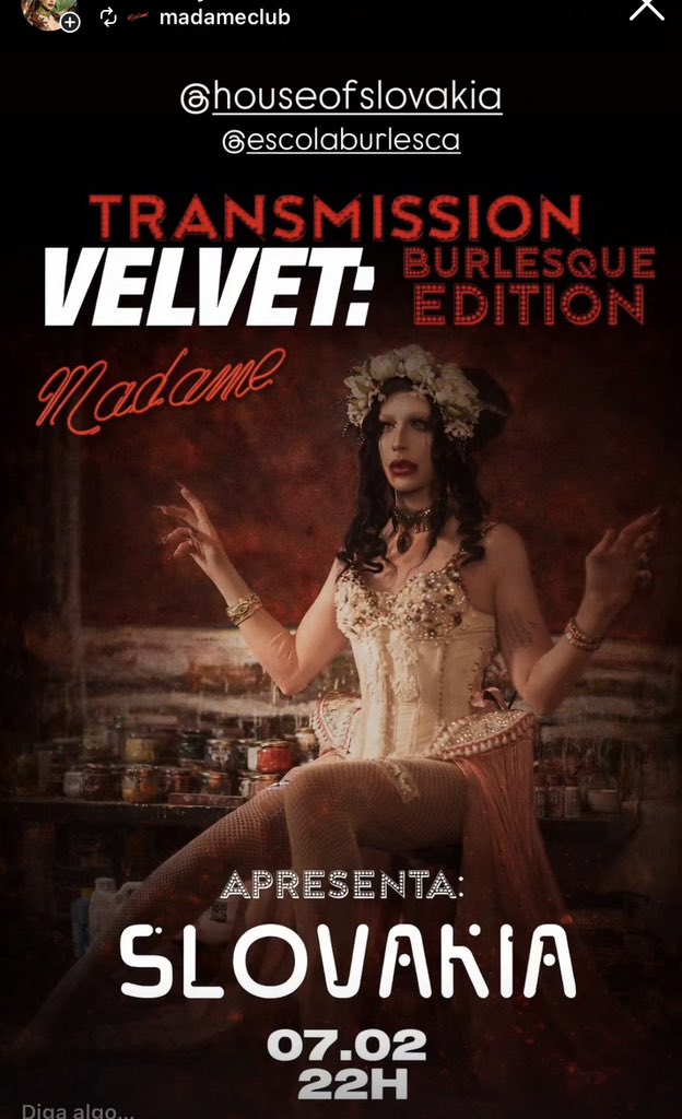 Pela primera vez eu farei um número no Madame!!!! eu to muito feliz!!! Estarei com pessoas que admiro demais e com a Escola Burlesca de São Paulo 🥹💙