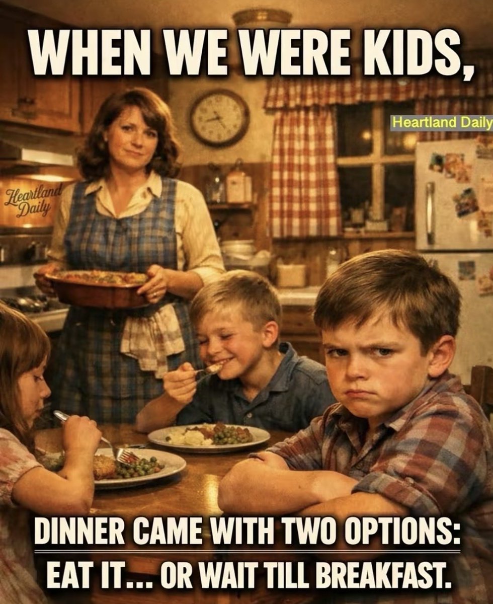 And if you took it you sat there till you ate it 😆🤣