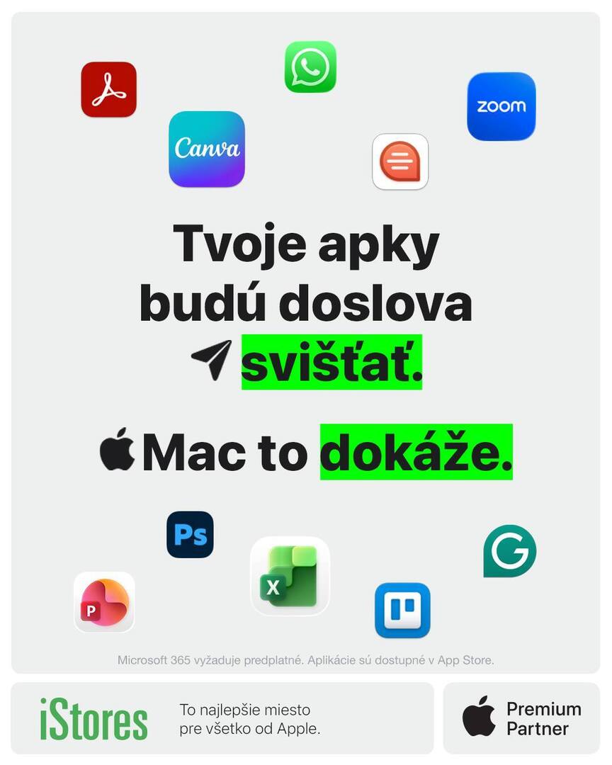 Rýchlo, plynulo a svižne. #Mac zvláda tvoje obľúbené apky ako Zoom, Adobe Acrobat či Microsoft 365 Copilot. Mac to dokáže.

Vymeň svoje zariadenie za nový Mac a ušetri aj vďaka bonusu za výkup starších zariadení. #MacBookAir s čipom M4 kúpiš už od 12 € … instagr.am/p/DUYPqFWCJcB/