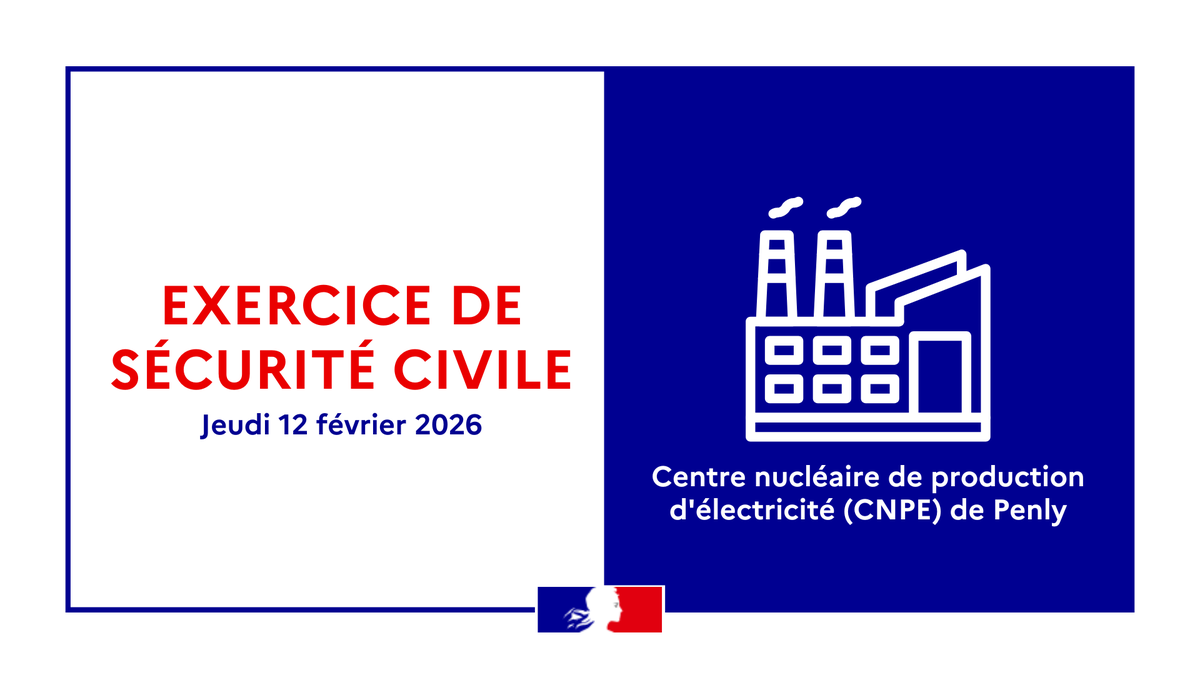 Image de Préfet de Normandie et de la Seine-Maritime - 📣J-7 | Exercice de sécurité civile nucléaire à #penly

Jeudi 12 février prochain un exercice de séc