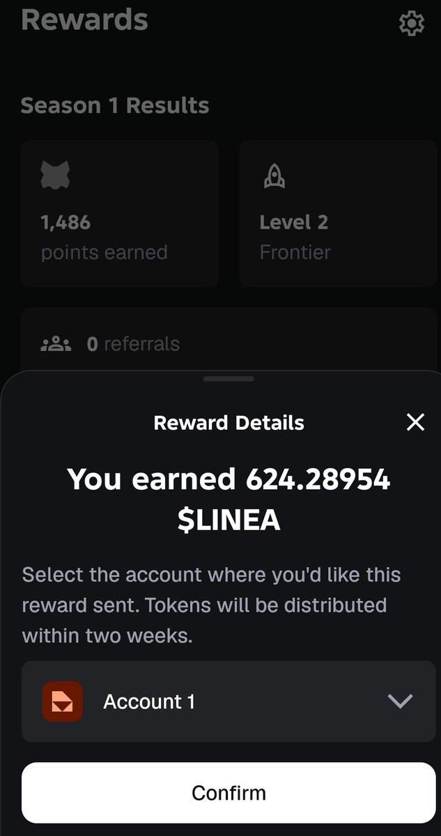 Metamask Season 1 allocation is ready.

If you earned points during the season, go check <a href="/MetaMask/">MetaMask 🦊</a> app, click on "Rewards" to see details.

Tokens will be distributed within 2 weeks.

I am basically claiming dust😄