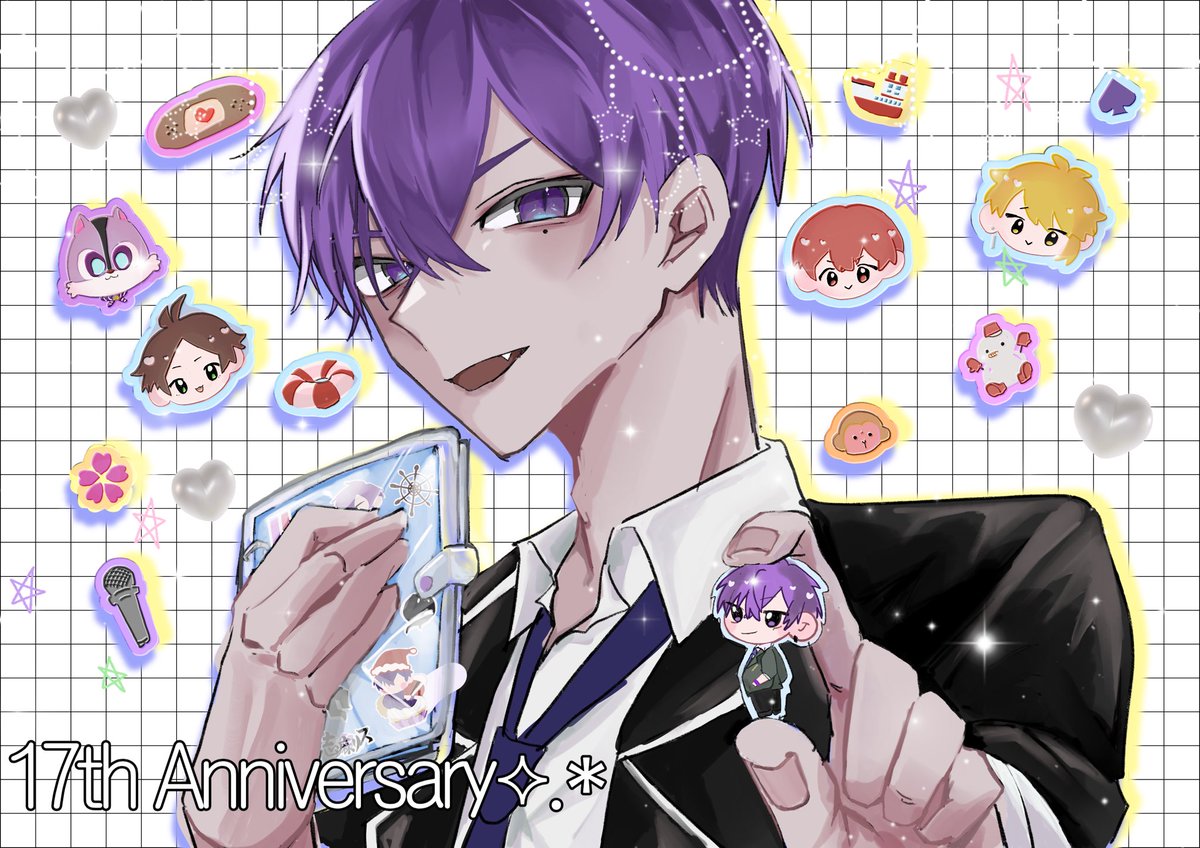 17周年おめでとうございます！💜🥂  ̖́-

 #志麻さん17周年 #志麻17周年 #しまーと