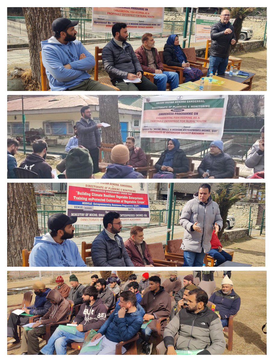 AdfoGanderbal's tweet photo. KVK Gbl in collaboration with Fisheries Gbl organised a one day EAP under MSME at Fish Farm Mammar on Ornamental Fish Keeping as a profitable enterprise for rural youth.The programme highlighted entrepreneurship opportunities, technical know-how, and modern fisheries practices. https://t.co/XN0uzXOx1y
