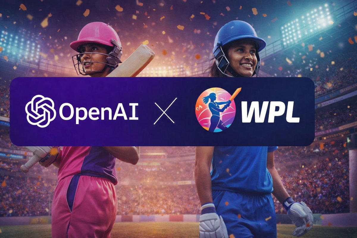 MithunGowdagr1's tweet photo. @OpenAI officially Women’s Premier League @wplt20 ಜೊತೆ Premier Partner ಆಗಿ join ಆಗಿದೆ (2026–27).
👉 ಇದು @OpenAI first-ever major sports league sponsorship — anywhere in the world 🌍
Big signal 🚨
#OpenAI #ChatGPT #WPL #CricketTech #AIinSports #KannadaTech https://t.co/o4U4zOV2zN