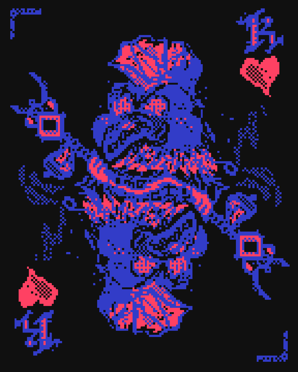 pinxysphynxy's tweet photo. Searching the right tone of blue to blend #ayoke faded black and the red. End up playing around sketching Mogi as playing card.
Ahhh yes... His name's Mogi, a kakkoii village leader. Not a mage, but can ring supersonic wave with the bell that on his wand 🫠
#pixelart #ドット絵 https://t.co/zfERE1EFrC
