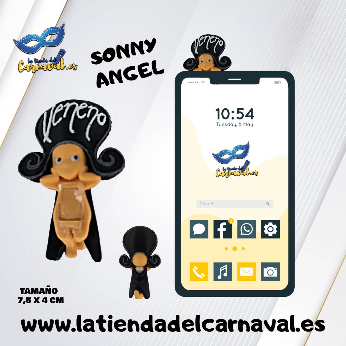 📱✨ Sonny Angel «Veneno»  ✨📱

Dale un toque exclusivo a tu móvil o a tu espacio con este adorable Sonny Angel «Veneno». Fabricado con PLA reciclado, combina diseño, sostenibilidad y originalidad.

latiendadelcarnaval.es/producto/sonny…

#carnavaldecadiz #cadiz #latiendadelcarnaval