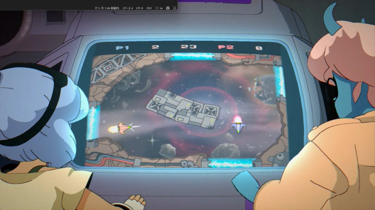 『オービタルズ』80年代の日本風アニメで描かれる協力プレイアクションゲーム、2026年夏Switch2で配信
famitsu.com/article/202602…

マキとオムラのふたりが宇宙を駆け抜ける。おすそわけ通信にも対応。