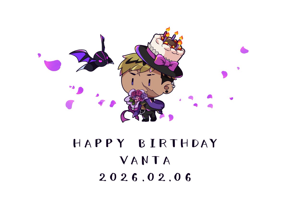 HAPPY BIRTHDAY!!
I HOPE IT'S A GREAT YEAR FOR YOU✨

お誕生日おめでとうございます！！
素敵な一年になりますように✨

#CakeBringer2026 
#Vantalism