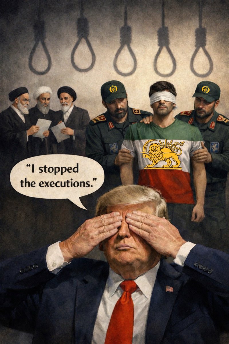 “I STOPPED THE EXECUTIONS”
No you didn’t Mr.President 
<a href="/POTUS/">President Donald J. Trump</a> 
#IranMassacre #JavidShah‌
