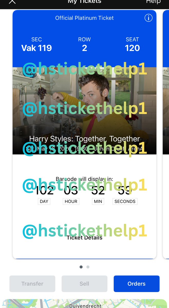 hstickethelp1's tweet photo. Harry Styles’ Together, Together Tour- Amsterdam🇳🇱
- May 16th
- 2 tickets
- Sec 119, Row 2, Seats 120-121
- 449,35€ each, 898,70€ total (price verified)
- PayPal G&amp;S

DM @acklevn if interested!!!! https://t.co/yLwK4jfRAa
