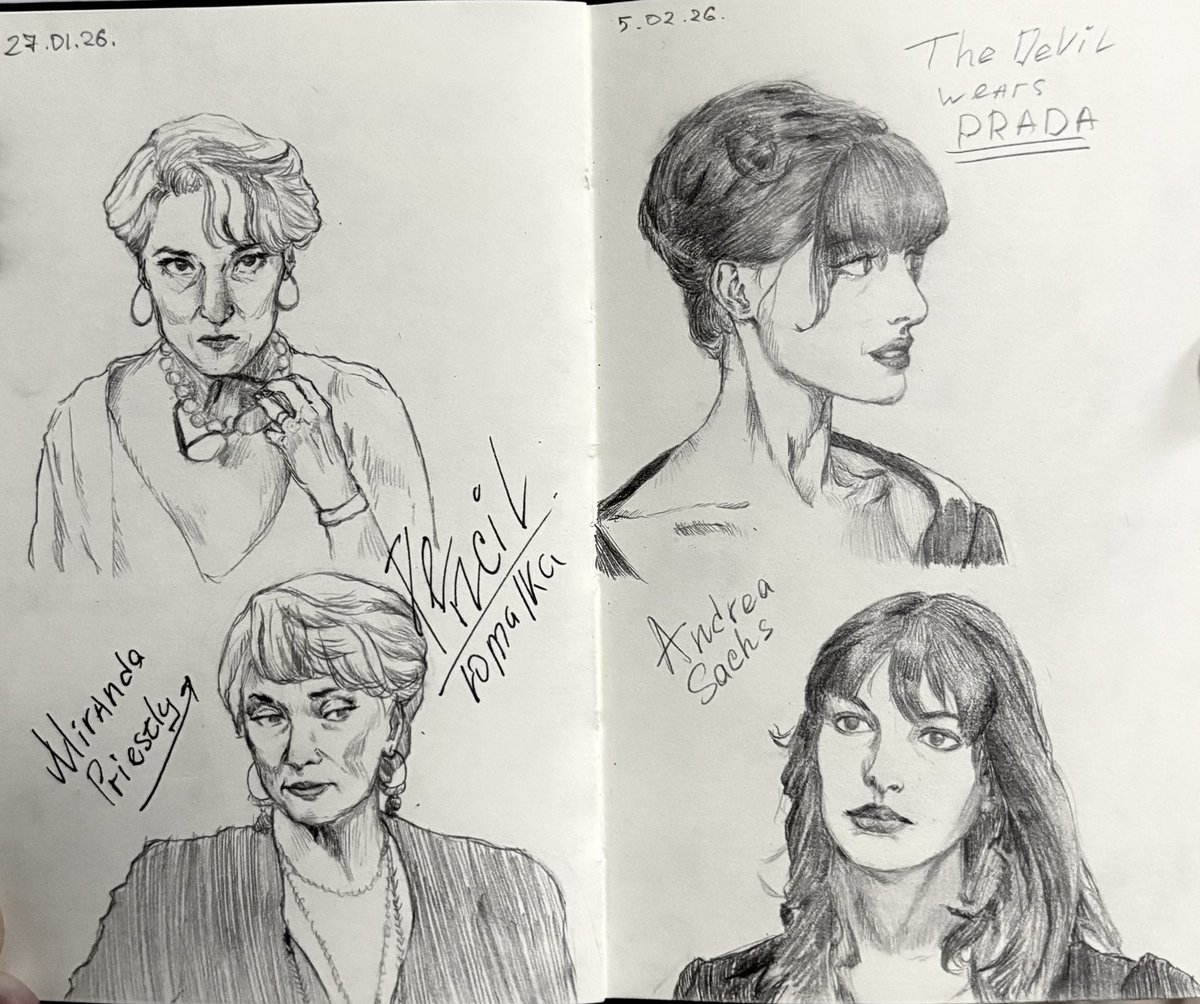 quinizqq's tweet image. I drew my favourite women😭

can't wait for the second film to come out 
#tdwp2 #tdwp #miranda #andysachs #mirandy