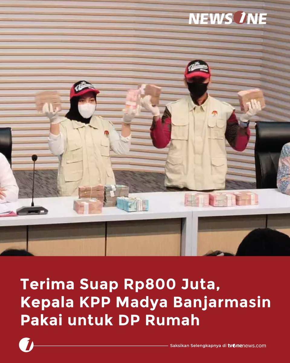 tvOneNews's tweet photo. KPK resmi menetapkan Kepala KPP Madya Banjarmasin, Mulyono, sebagai tersangka dalam kasus dugaan suap restitusi pajak PT Buana Karya Bhakti.

Simak berita lainnya di https://t.co/YbmeEDbiE8
#HardNews_Hukum #NewsOne #CariBeritaditvOne #KPK #Korupsi #SuapPajak #NO02 https://t.co/oPLk6Vsiom