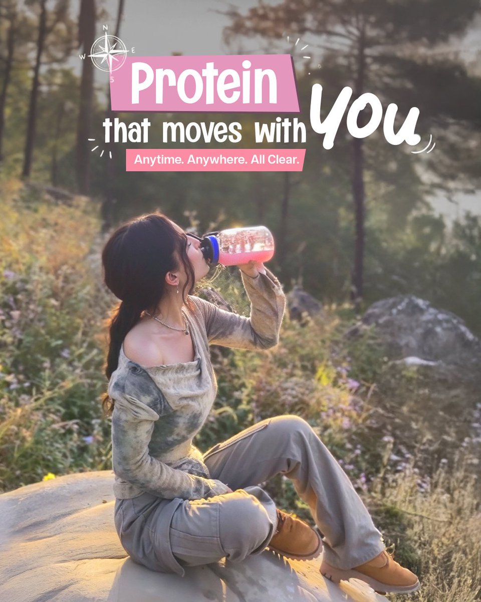 protyze's tweet photo. Protein that moves with you 💫

No gym. No limits.

Just clear protein, anytime. anywhere.

[protyze, clear whey, isolate protein, clear whey isolate]

#ProteinOnTheGo #ClearWhey #Protyze #AnytimeProtein #protyze https://t.co/4Cw1UY9uzP