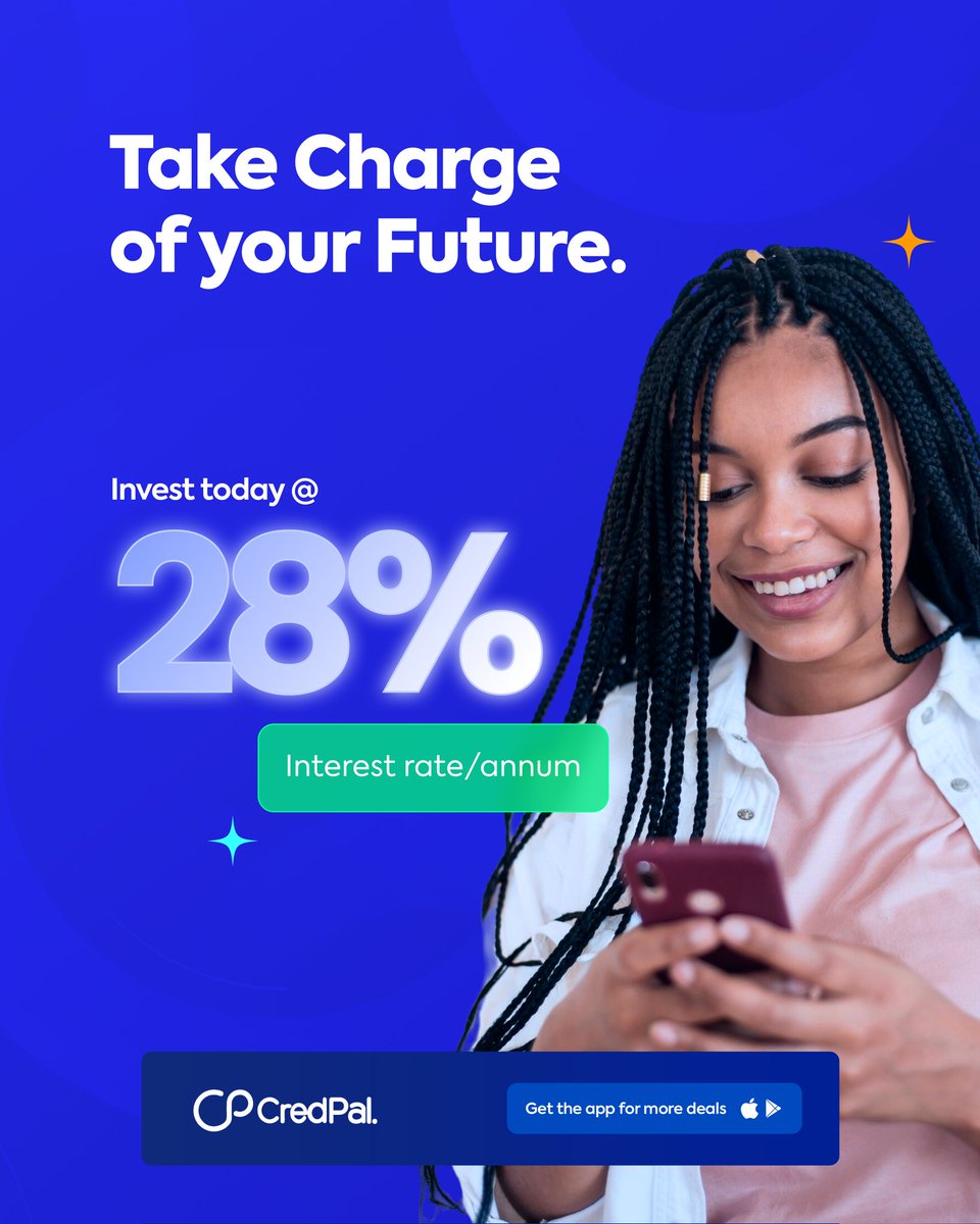 Low interest? Not here. Your savings deserve a serious upgrade.

Earn up to 28% interest with CredPal, a real return for your real goals. Save, grow, and flex with confidence, in the future.

Smart savings start now.💙👌