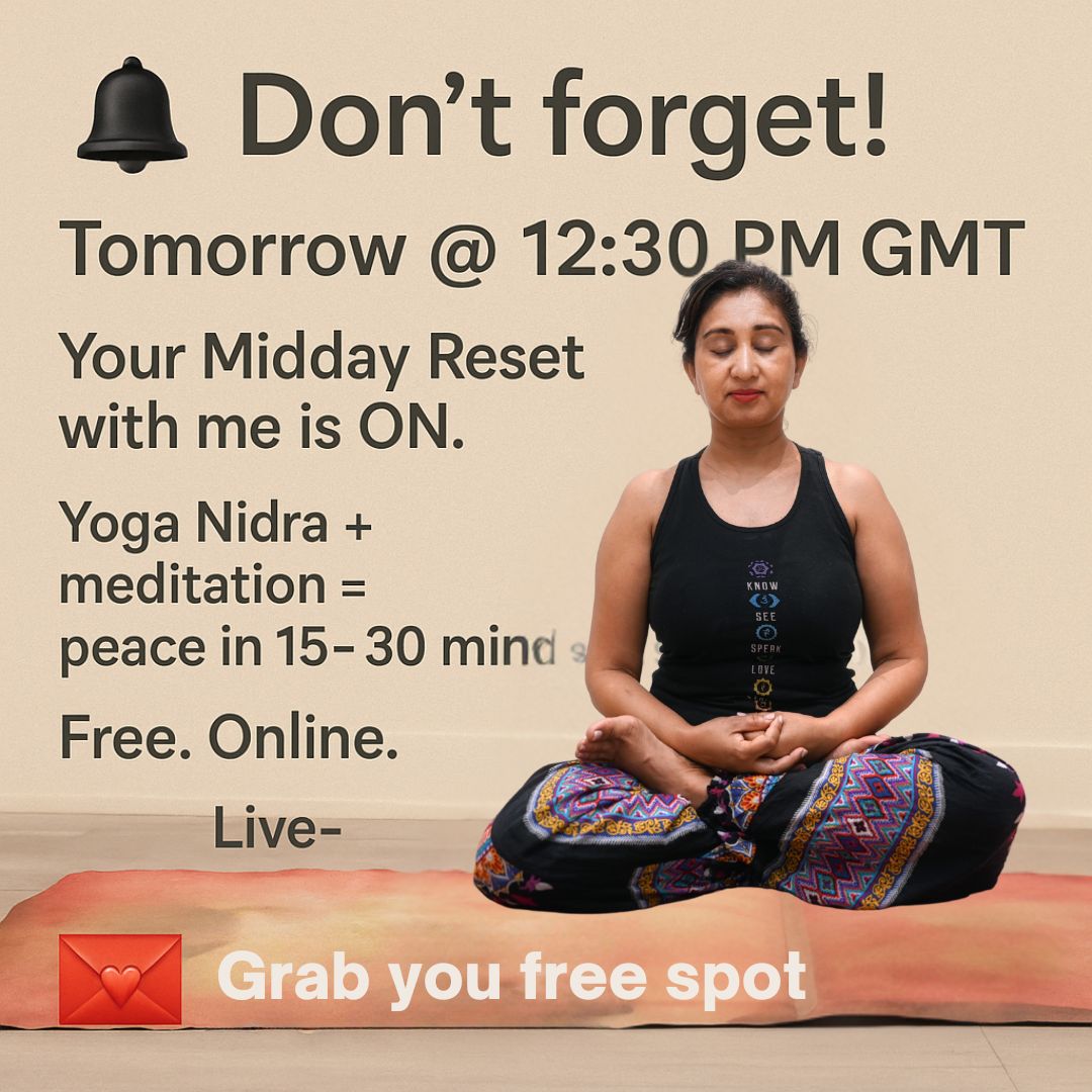 linagoodhealth1's tweet image. 😖 Overworked | 😴 Overtired | 🤯 Overthinking?

🌿 Join me for the Free Midday Reset – your break to breathe, release, and restore balance.

📌 Link in comments

#ZenWithLina
#YogaWithLina
#HolisticWellness
#RelaxRechargeReset
#LinaPatelWellnessAmbassador