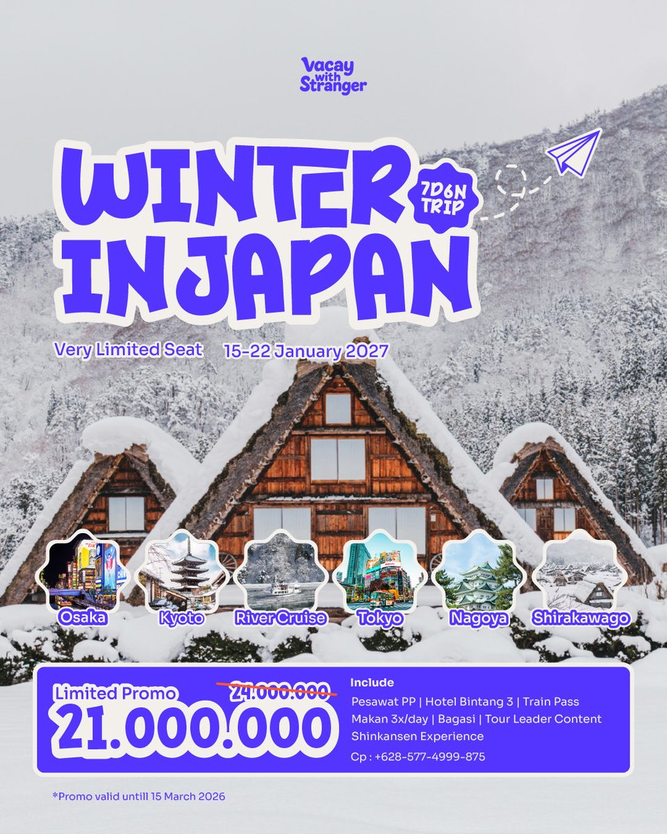 fikriarifw's tweet photo. @pinooo @cutemistakess hiii kak aku lagi buka open trip nih dan bisa dicicil, ada 2 pilihan yang autumn dan winter kak, ku izin attach di sini yaaa kak🤩🙏🏻
Buat gambaran tripnya kakak bisa lihat batch sebelumnya di https://t.co/hzLctBwVTI hehehe. Kalo ada yang mau ditanyain bisa DM aku ya kak🤩 https://t.co/oymkdQPSum