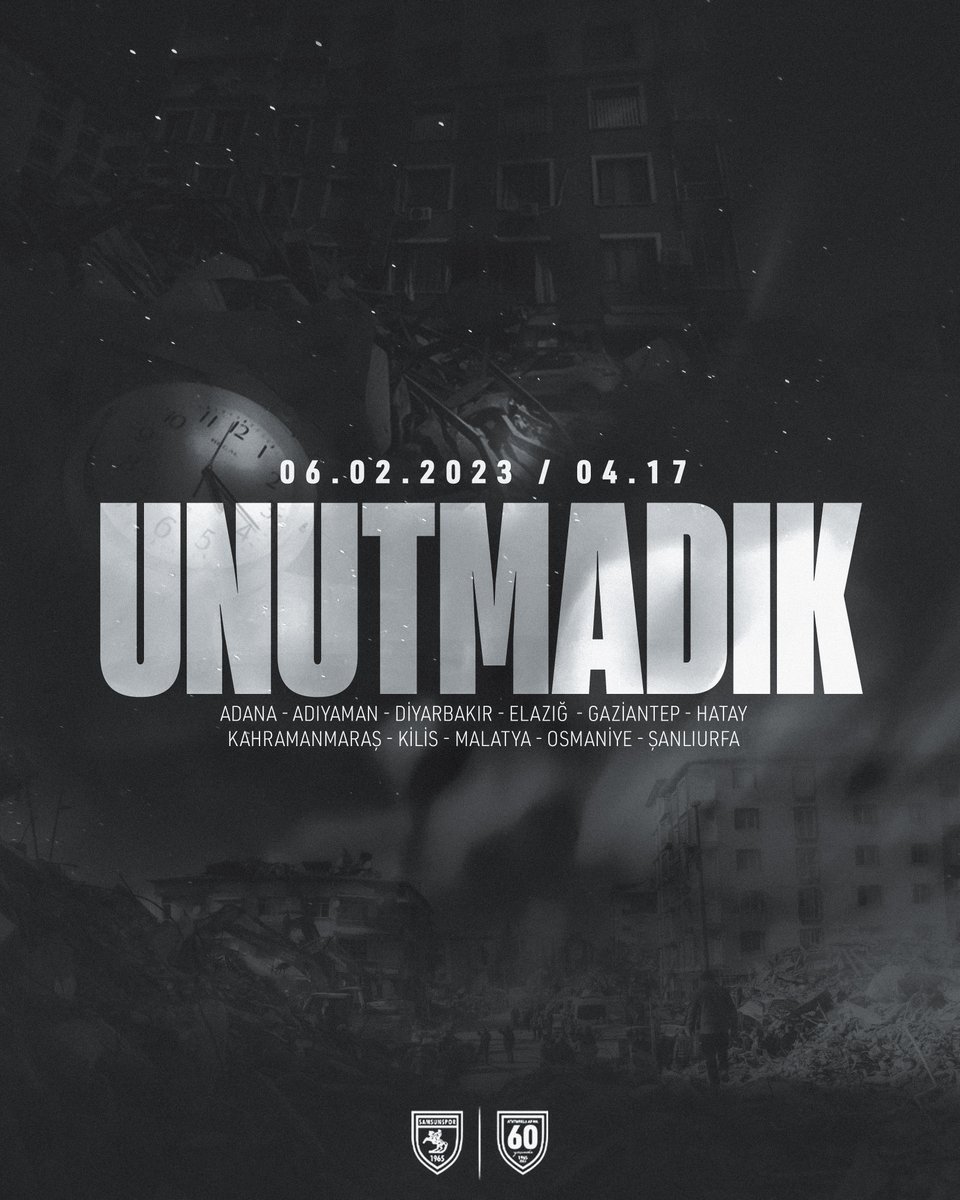 UNUTMADIK, UNUTMAYACAĞIZ!

6 Şubat depremlerinde yitirdiğimiz tüm canlarımızı rahmet ve saygıyla anıyoruz.

#6Şubat #Deprem