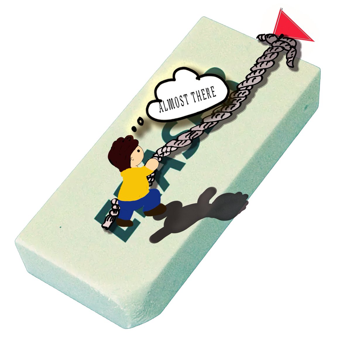 Even the biggest goals are reached one tiny step at a time.
Almost there ☁️

#ChibiArt #AlmostThere #DigitalIllustration #Photoshop #ArtOnX #CreativeMind