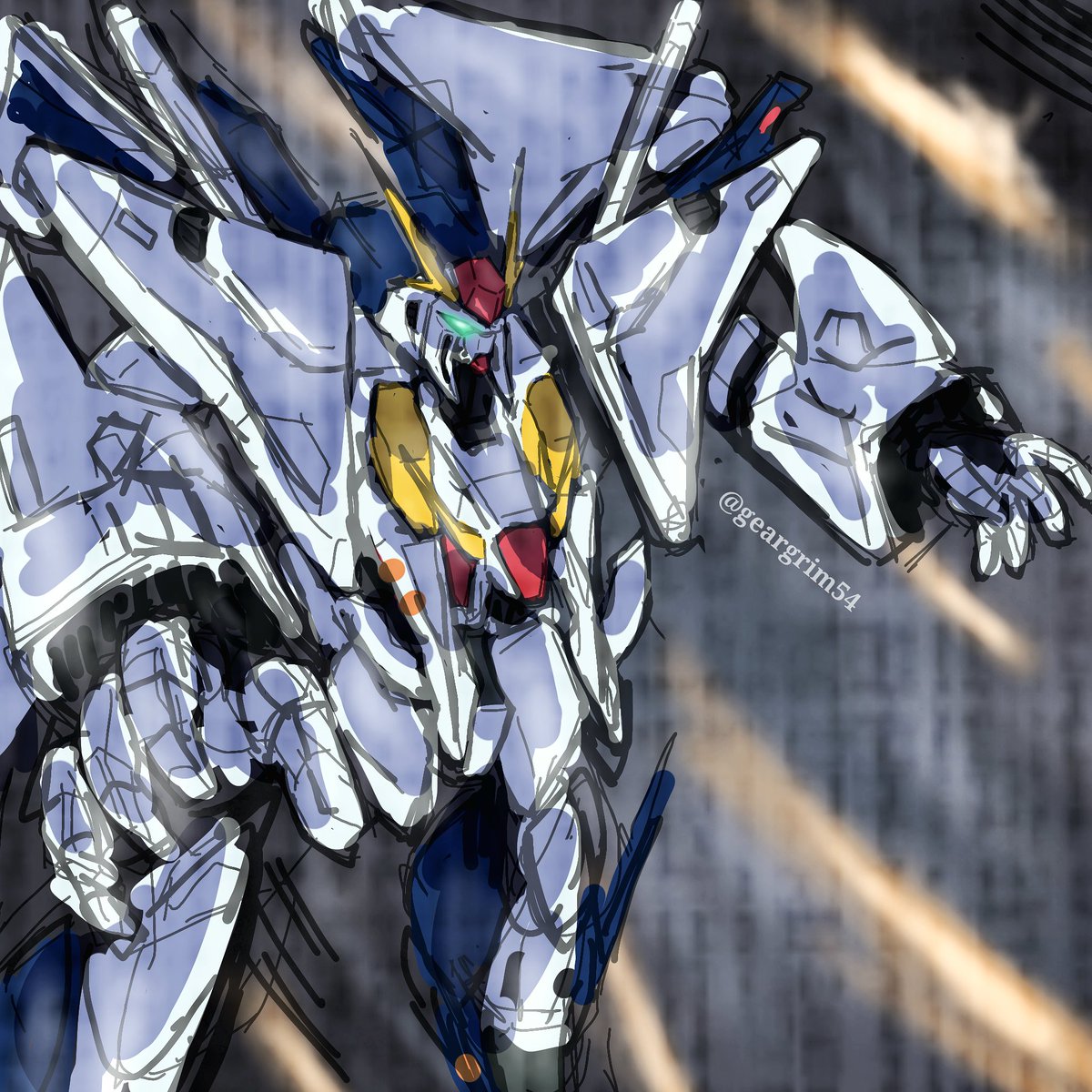 Floating dorito
#digitalart #gundam #gundamhathaway #xigundam #mecha #fanart #art