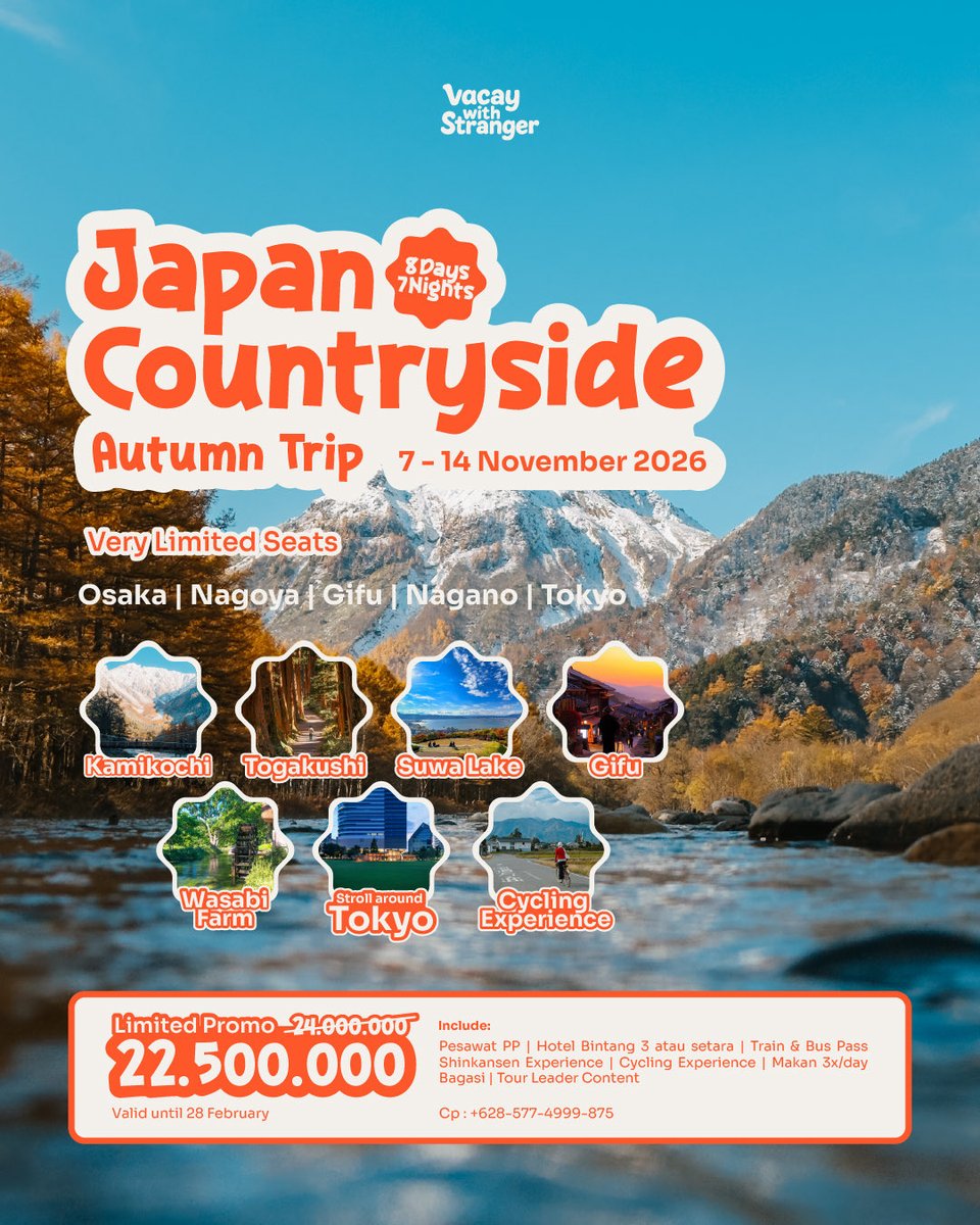 fikriarifw's tweet photo. @conqhueror hiii kak aku lagi buka open trip nih dan bisa dicicil, ada 2 pilihan yang autumn dan winter kak, ku izin attach di sini yaaa kak🤩🙏🏻
Buat gambaran tripnya kakak bisa lihat batch sebelumnya di https://t.co/hzLctBwVTI hehehe. Kalo ada yang mau ditanyain bisa DM aku ya kak🤩 https://t.co/dRUZNRudph
