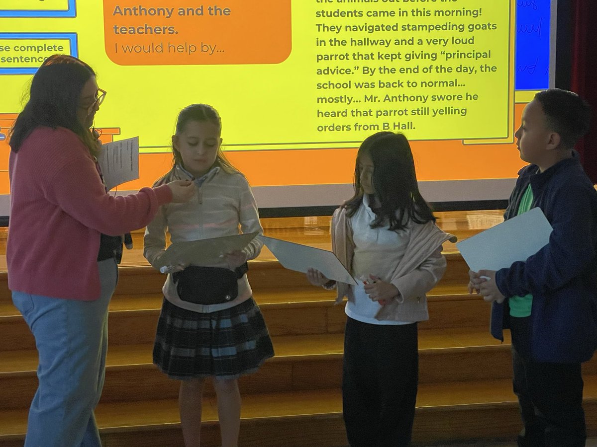 StultsRoadElem's tweet photo. Students putting sentence stems to work during our TELPAS Pep Rally! ✏️📘
Practicing complete thoughts, clear writing, and confident language use. https://t.co/QbX7k4eYvE