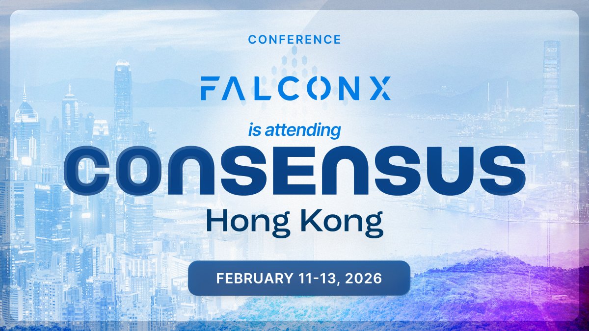 FalconXGlobal's tweet photo. FalconX will be on the ground at @CoinDesk's @consensus_hk, February 11–13!

We’re looking forward to connecting with innovators shaping the future of finance and technology, and engaging in conversations shaping the next phase of digital markets.

If you’re attending, come find our team – we’d love to connect.