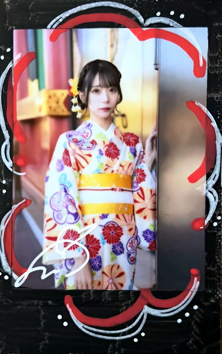 zankaの芹沢まこちゃんの通販チェキ。振袖似合う美人さん。