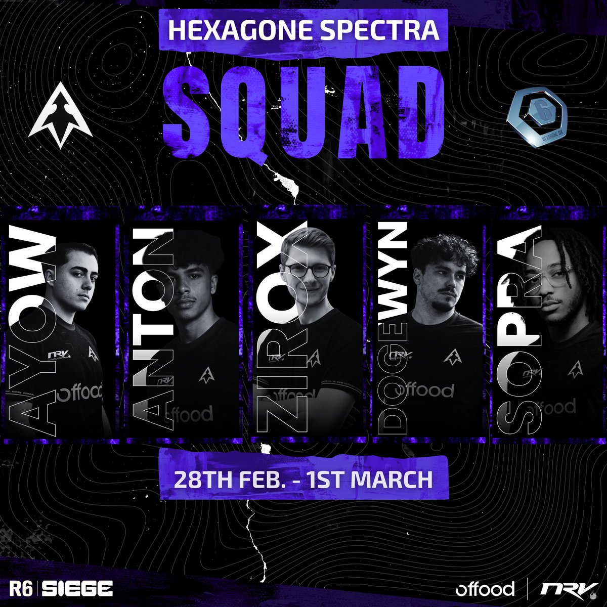 SpectraEU's tweet image. 🇫🇷 HEXAGONE 6 LAN IN COMING !

SPECTRA R6X is entering the fight.

We’re proud to announce our participation in the upcoming Hexagone 6 LAN, taking place from February 28th to March 1st.

This lineup is locked in and ready to represent:
- AYOW (@Nz0_R6s)
- ANTON (@AntonDrx)
-…