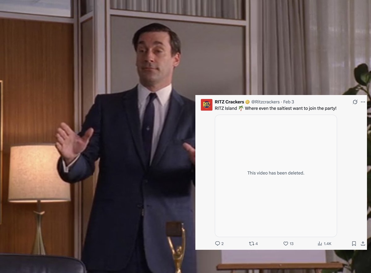 what a moment to build your super bowl ad campaign around the concept of a secluded desert island party