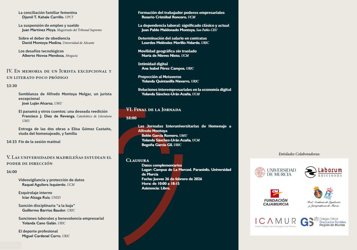 El 26 de febrero os esperamos en <a href="/UMU/">Universidad Murcia</a> confirmad asistencia en forms.gle/uzLTehsp4SGu17…