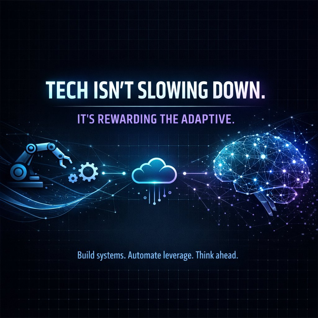 AutoMechTrader's tweet image. Tech Isn’t Slowing Down — It’s Separating the Builders from the Observers

AI copilots are becoming standard.
Automation is replacing repetition.
Cloud + APIs are turning ideas into products overnight.