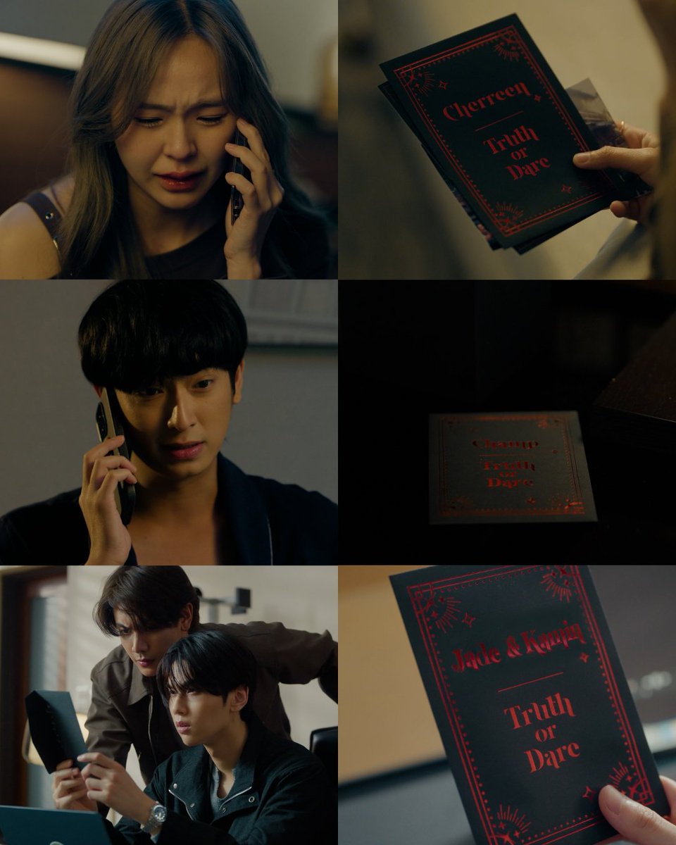 DareYouToDeath's tweet photo. จบแล้ววว เป็นยังไงกันบ้างทุกคนกับ #DareYouToDeathEP7 สัปดาห์นี้มีแก๊งเด็กหายไปอีกหนึ่งคน แล้วจะเป็นยังไงต่อเมื่อเชอรีนและแชมป์ รวมไปถึงผู้กองเจษและคามินได้รับการ์ดจากฆาตกร✉️ สัปดาห์หน้ามาลุ้นกันต่อกับคดีนี้นะทุกคนนน

สำหรับใครที่พลาดคืนนี้ สามารถรับชมย้อนหลังทั่วโลกได้ทาง Netflix เวลา 21:30 น. เท่านั้น!!!
@ChenRcj @dunknatachai @Chimonac @junewanwimol19