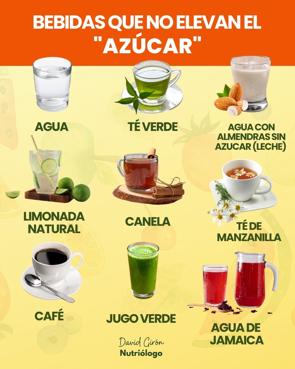 Bebidas que no elevan la glucosa