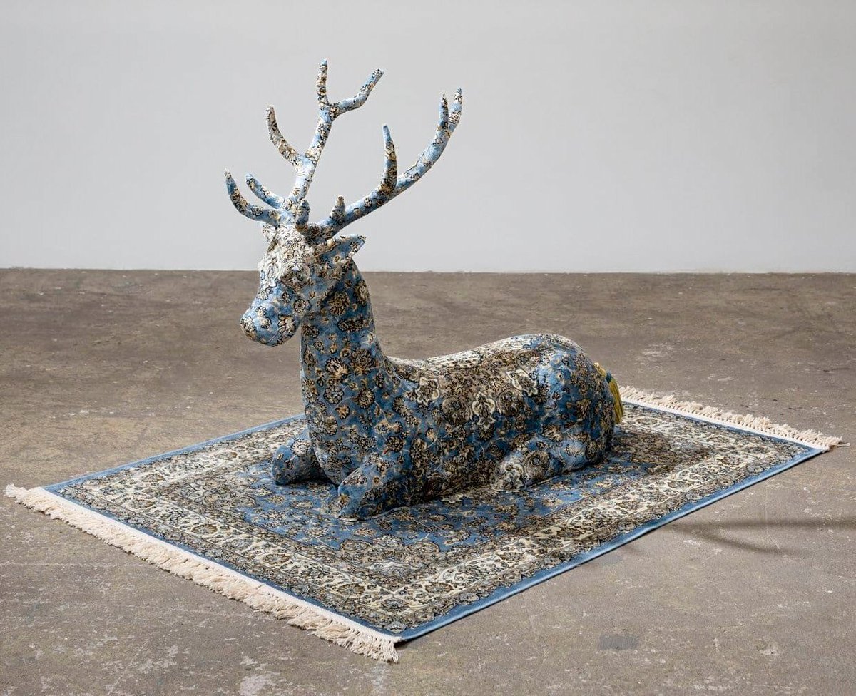 blankspac_e's tweet photo. Seated Stag, Debbie Lawson (2023) https://t.co/gUB2grMQvI