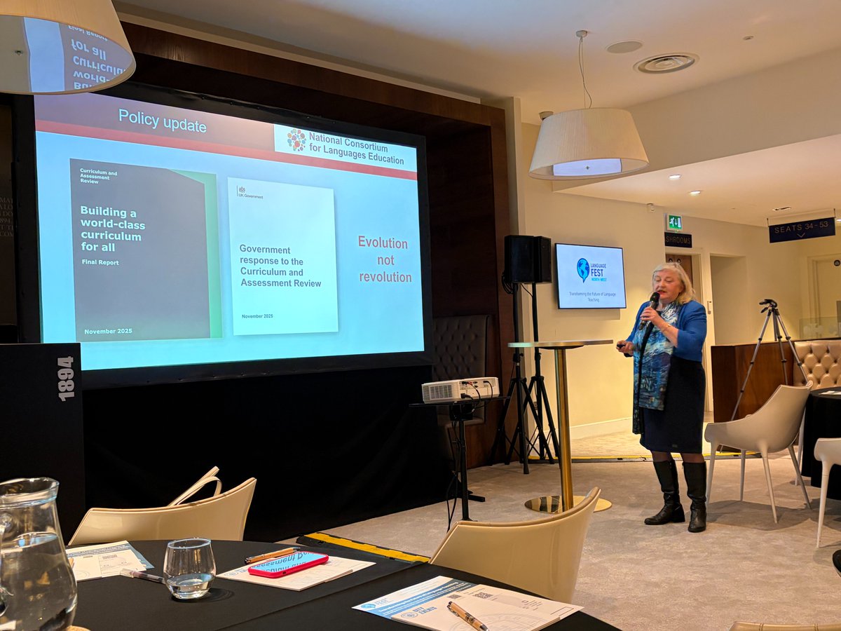 CranmerTrust's tweet photo. The event is underway with Key Note from Bernadette Holmes MBE.

#languagefestnorthwest https://t.co/7BtOK07kcf
