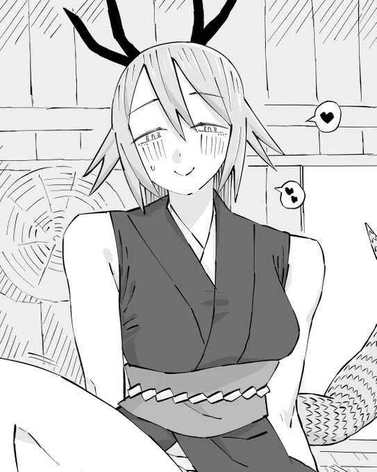 お婿さんと練習する龍 