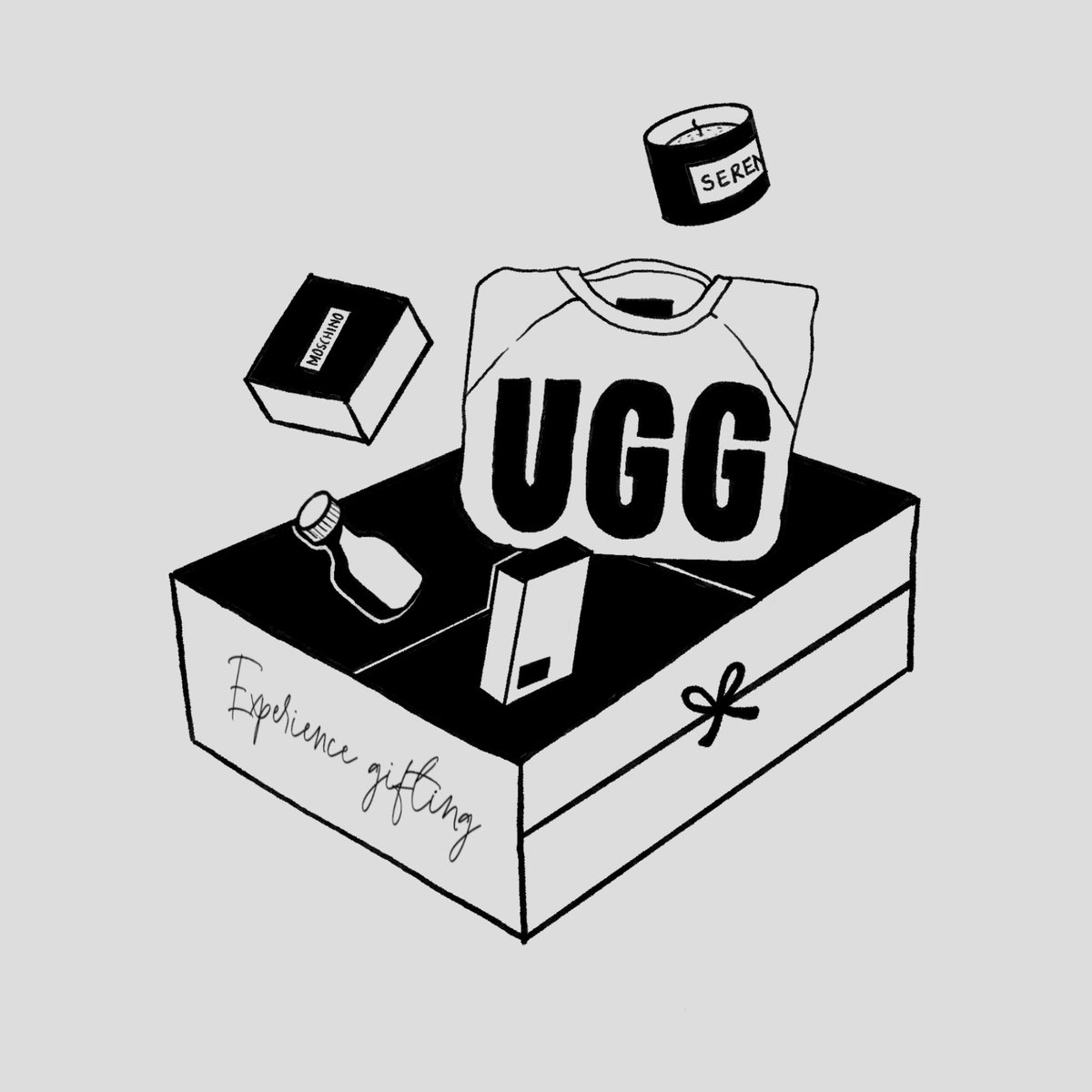 BW illustrations for a gifting brand