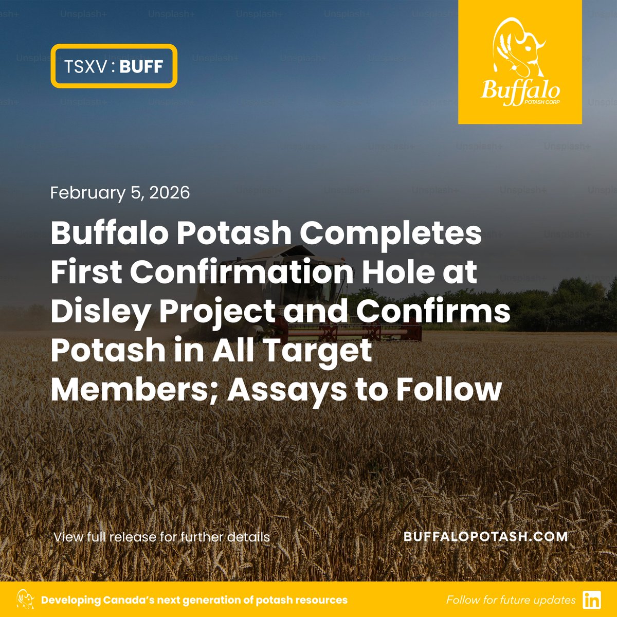 Buffalo Potash Corp (TSXV: BUFF) tweet media