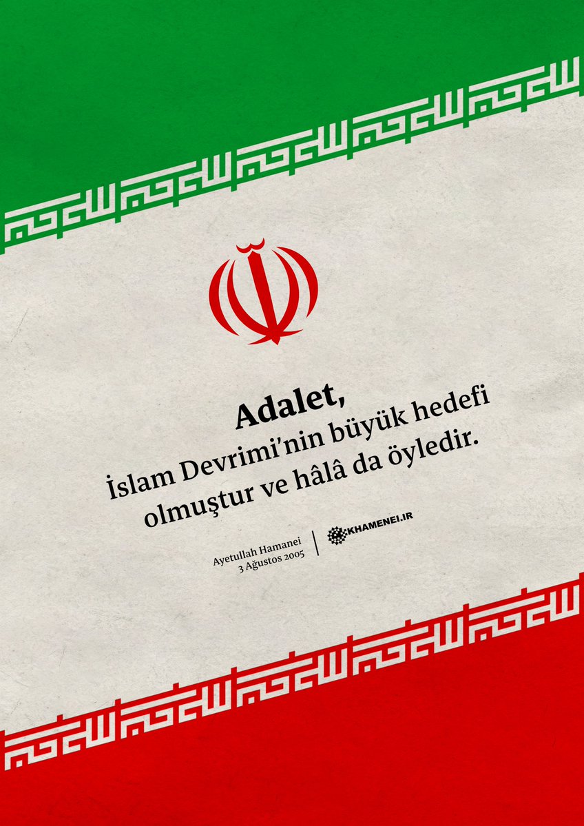 🎙️Adalet, İslam Devrimi’nin büyük hedefi olmuştur ve hâlâ da öyledir.

Ayetullah Hamanei
🗓️3 Ağustos 2005

#Iran #Hamanei #Birleşikİran
