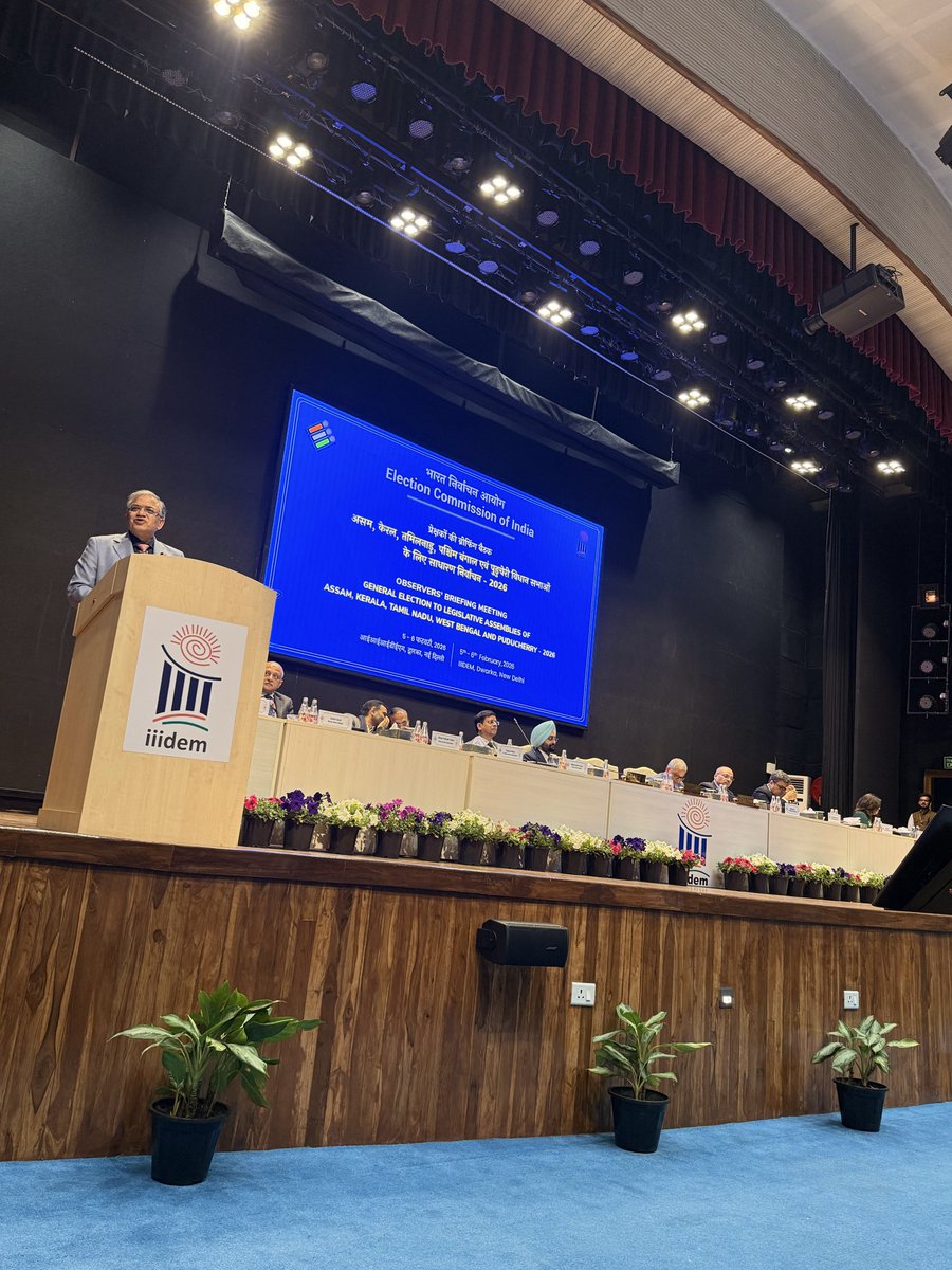 Satya0168's tweet image. Participated in a briefing for Central Observers at IIIDEM, New Delhi, ahead of the 2026 Assembly Elections in Assam, Kerala, Tamil Nadu, West Bengal, and Puducherry.
 #Election2026 #DemocracyInAction
#IIIDEM