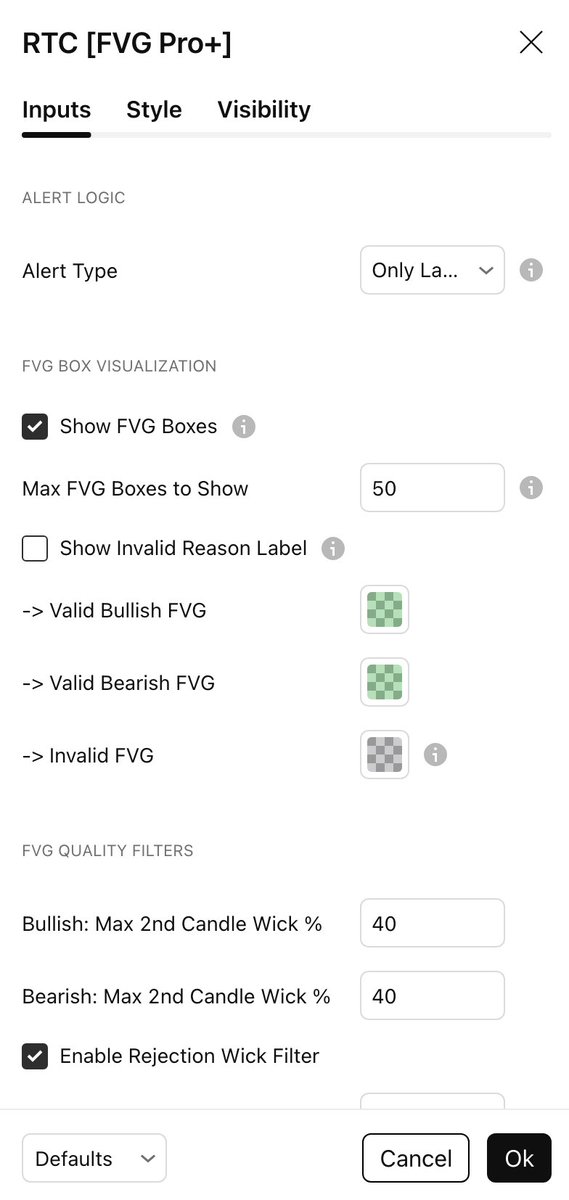 RashikTrades's tweet photo. I worked on this RTC [FVG Pro+] Indicator many months ago.

It is best for traders who use the FVG trading model. It is useful for traders who follow @arjoio and @SirPickle_ model.

This indicator is mainly for FVG filtering. It gives valid FVG form  and valid FVG touch alerts. https://t.co/gra6A8kn09