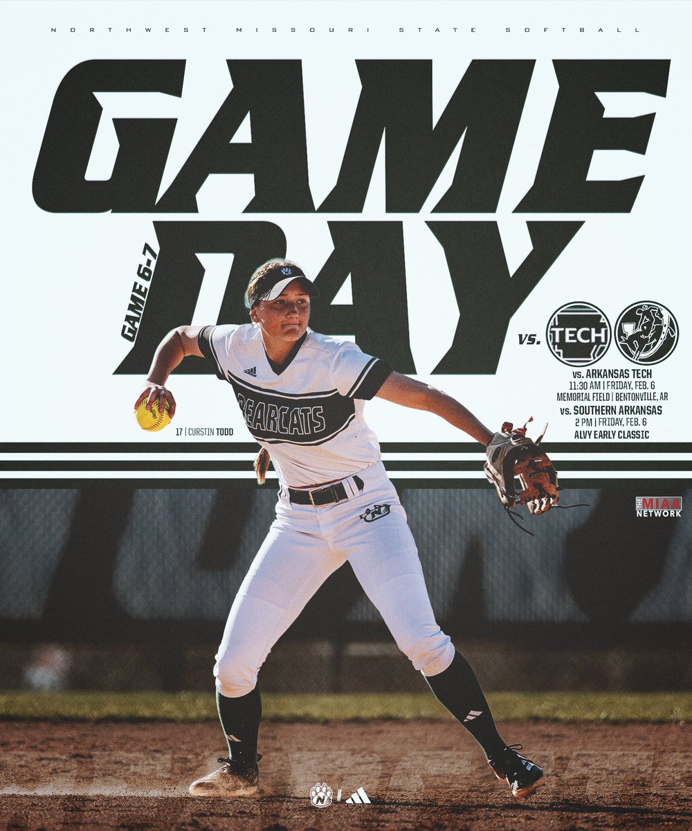 Road '𝓒𝓪𝓽𝓼. It's 𝙂𝙖𝙢𝙚𝘿𝙖𝙮!

🥎: Alvy Early Classic
🏟️: Memorial Field
📍: Bentonville, AR

🆚: Arkansas Tech
⏰: 11:30 AM

🆚: Southern Arkansas
⏰: 2 PM

#OABAAB