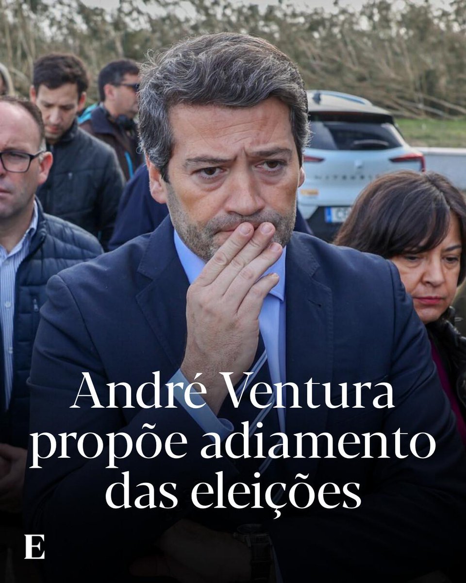 expresso's tweet photo. 🔴 André Ventura propõe adiamento das eleições. Leia mais: https://t.co/rUFslPImpq https://t.co/VPNIkHEIvZ