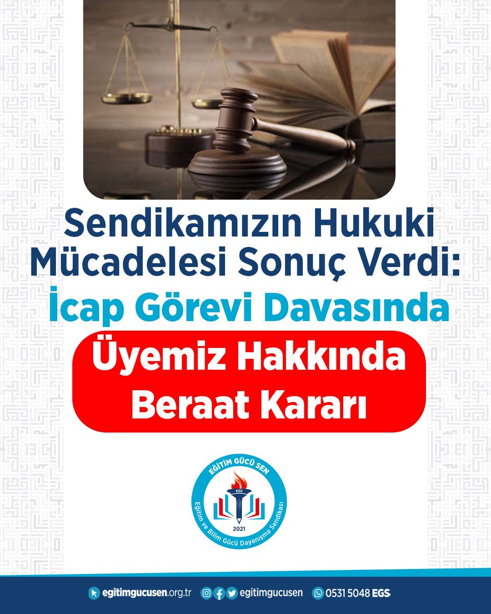 ⚖️ Resen verilen icap görevine karşı üyemiz adına açılan davayı kazandık!

Banaz 1. Asliye Ceza Mahkemesi, mesai saatleri dışında verilen icap görevini yerine getirmediği gerekçesiyle açılan davada üyemizin beraatine karar verdi. Mahkeme, görevin kişisel değil kurumsal olduğunu