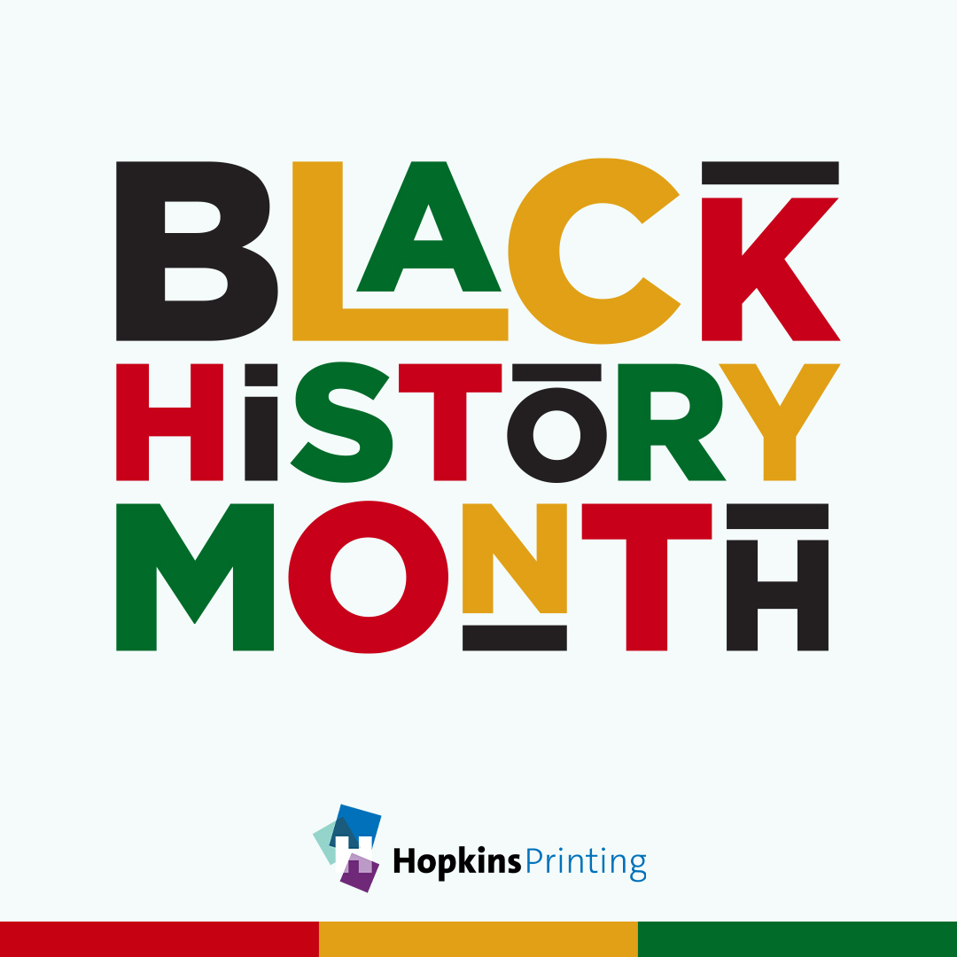 HopkinsPrinting's tweet image. This month, we recognize the world-changing contributions of black trailblazers. Let’s celebrate their achievements together the entire year!

#HopkinsPrinting #BlackHistoryMonth